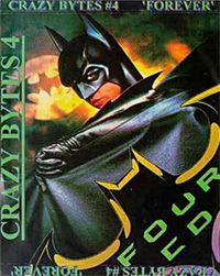 Das Cover des "Crazy Bytes" CD Sammlung, einer der ersten Schwarzkopien-CDs, die man "unter der Theke" erhalten konnte.
