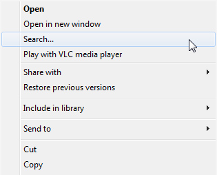 Search Menu Butto Windows