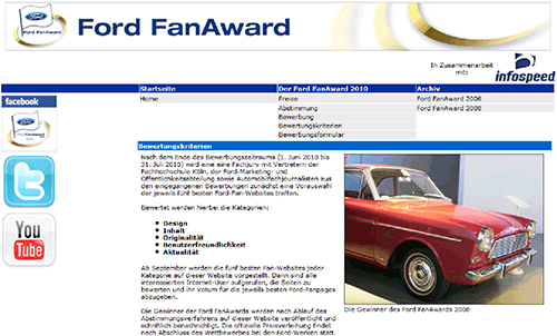 Ford FanAward in 2012