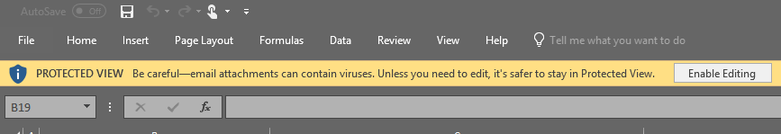Disable Protected View