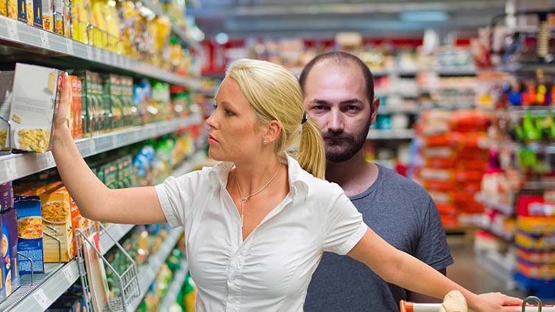 Supermarkt beobachtet